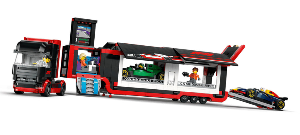 LEGO CITY: F1 Truck with Rb20 & Amr24 F1 Cars  #60445  New in sealed box.