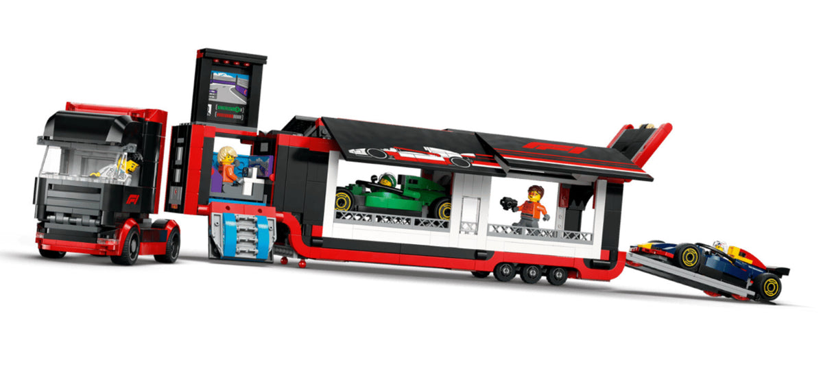 LEGO CITY: F1 Truck with Rb20 & Amr24 F1 Cars  #60445  New in sealed box.
