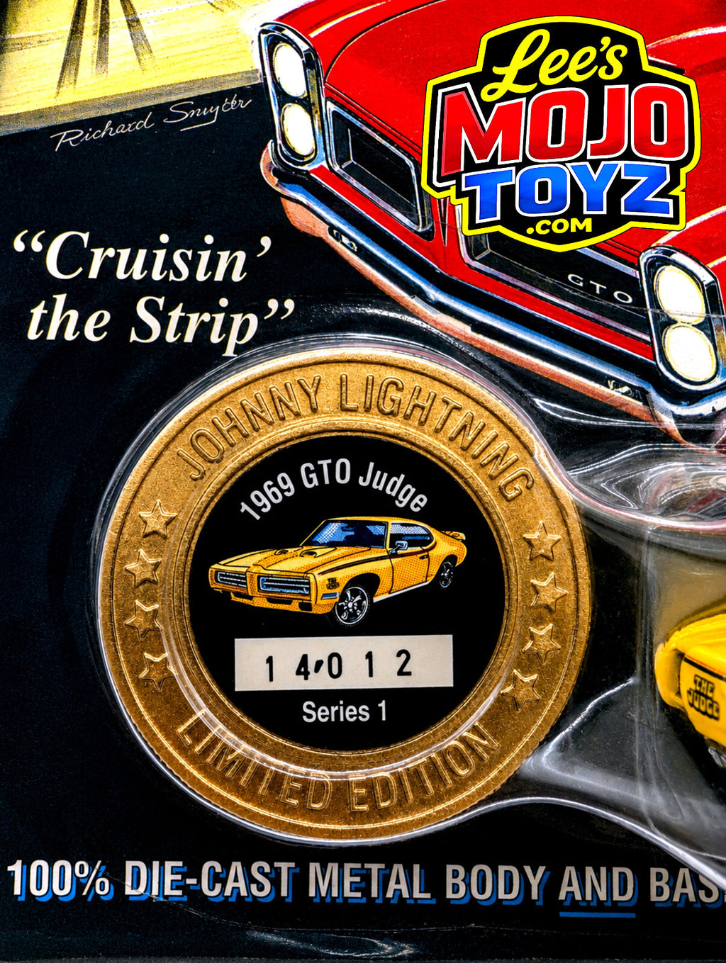 Johnny Lightning Muscle Cars USA 1969 Pontiac GTO Judge Yellow 1:64 Diecast Car