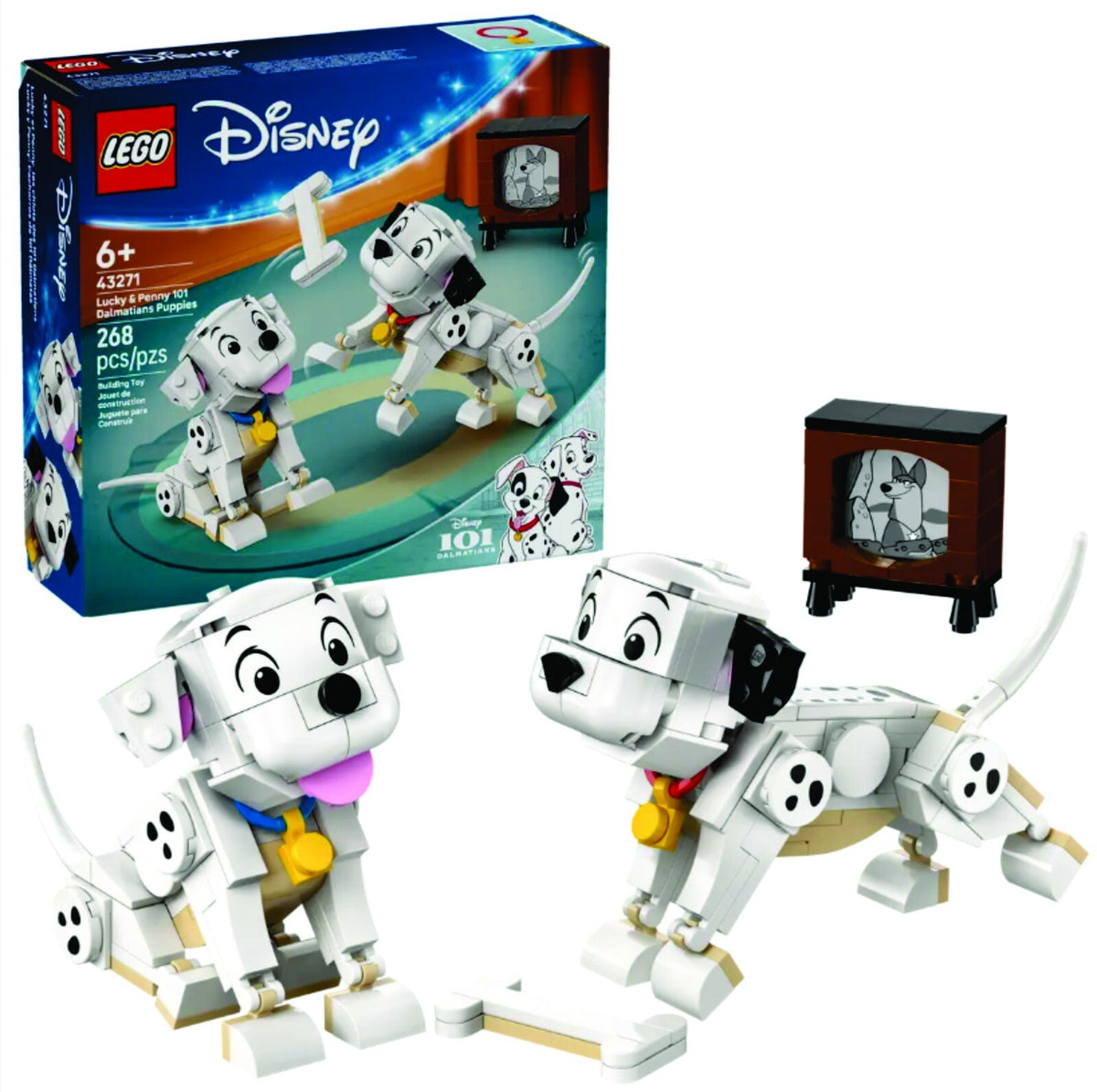 LEGO 43271 Disney Lucky & Penny 101 Dalmatians Puppies NEW IN BOX (RETIRED)
