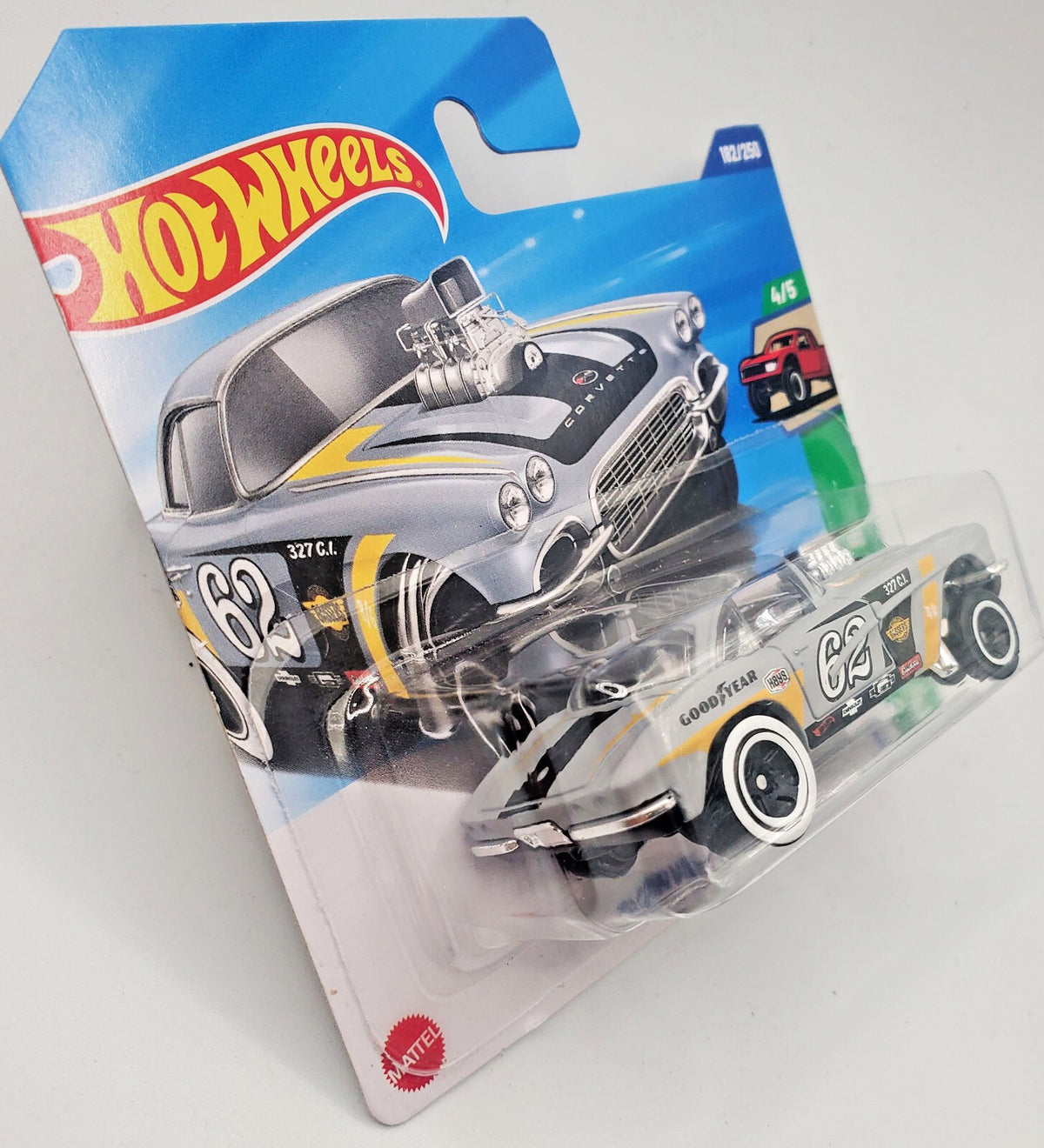 HOT WHEELS MAINLINE CASE J '62 CORVETTE GASSER -SHORT CARD NEW ON BLISTER !!