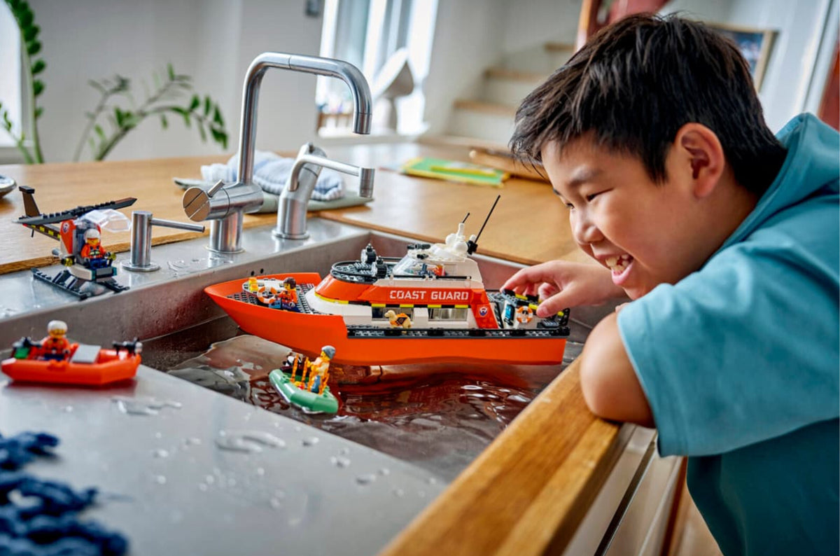 LEGO City 60504 Coast Guard Rescue Boat & Helicopter Official Set