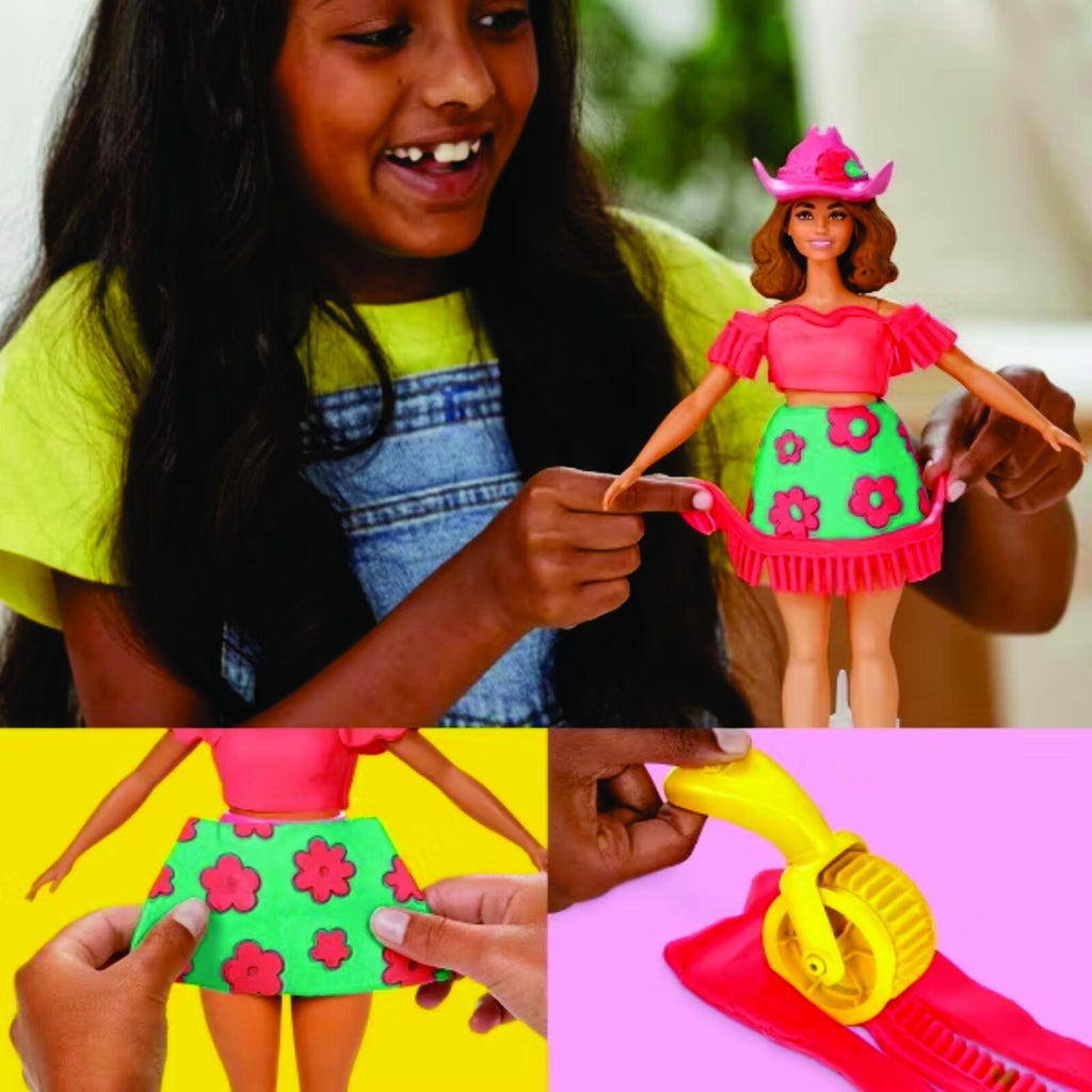 Play-Doh Barbie Florals and Fringe Designer Doll Set NEW IN BOX !!