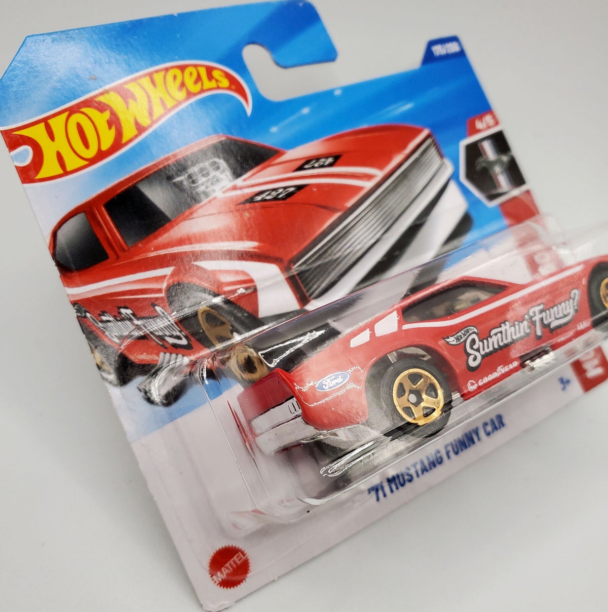 Hot Wheels H Case Mustang 60th  71 Mustang Funny Car -SHORT CARD New on Blister