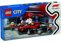 LEGO CITY: F1 Pit Stop & Pit Crew with Ferrari Car (60443) NEW IN BOX