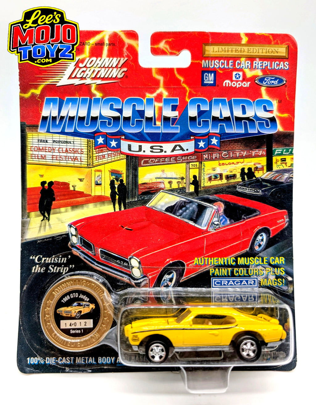 Johnny Lightning Muscle Cars USA 1969 Pontiac GTO Judge Yellow 1:64 Diecast Car