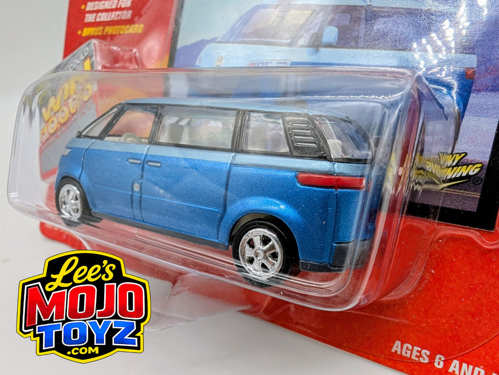 Johnny Lightning BLUE VOLKSWAGEN VW CONCEPT MICROBUS NEW (not perfect blister)