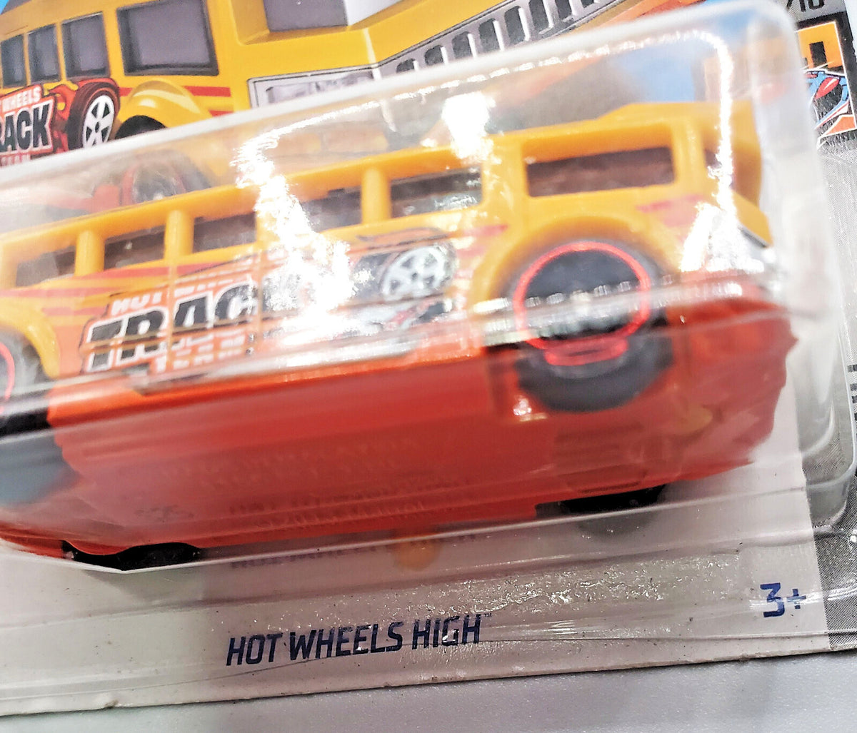 Hot Wheels High Track Bus YELLOW  New on Blister Card