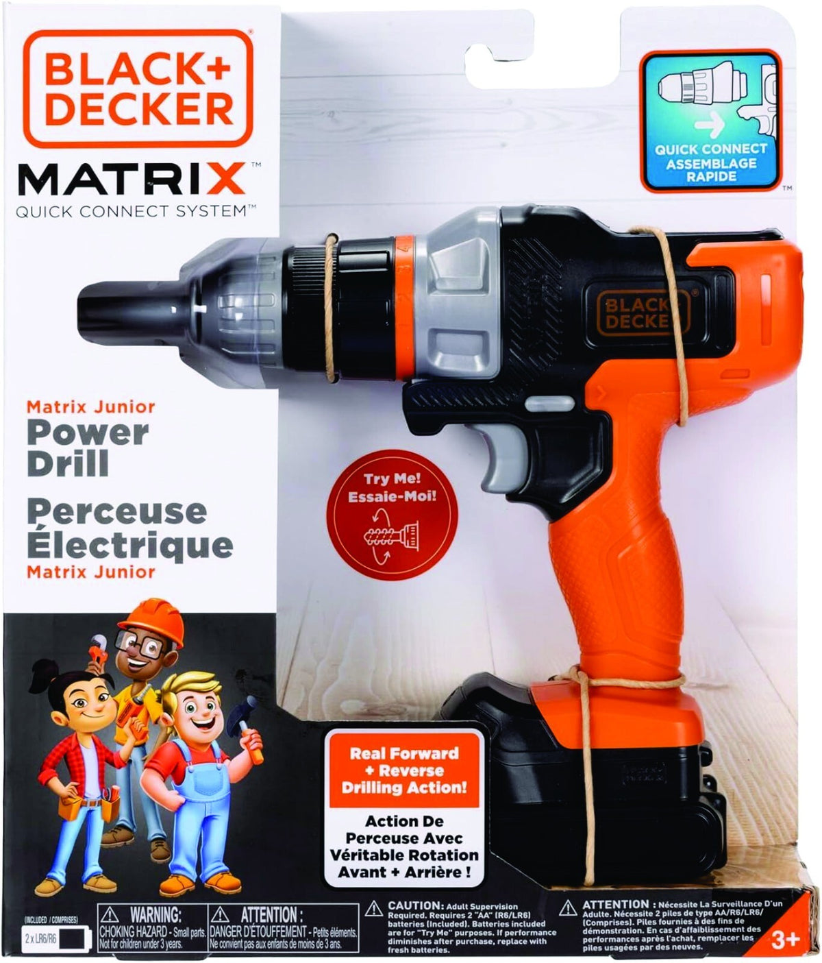 BLACK+DECKER Matrix Jr. Power Drill Kids Tools Play Drill Toy NEW IN BOX !!