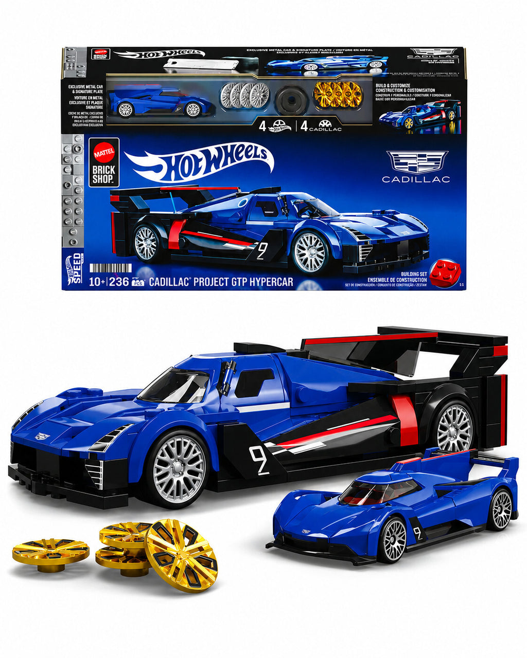 Mattel Brick Shop Hot Wheels Cadillac Project GTP Hypercar Building Set NEW
