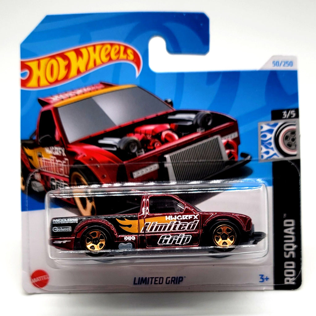 Hot Wheels Rod Squad 3/5 (2021) Red Limited Grip Toy Car 50/250 - (Short Card)