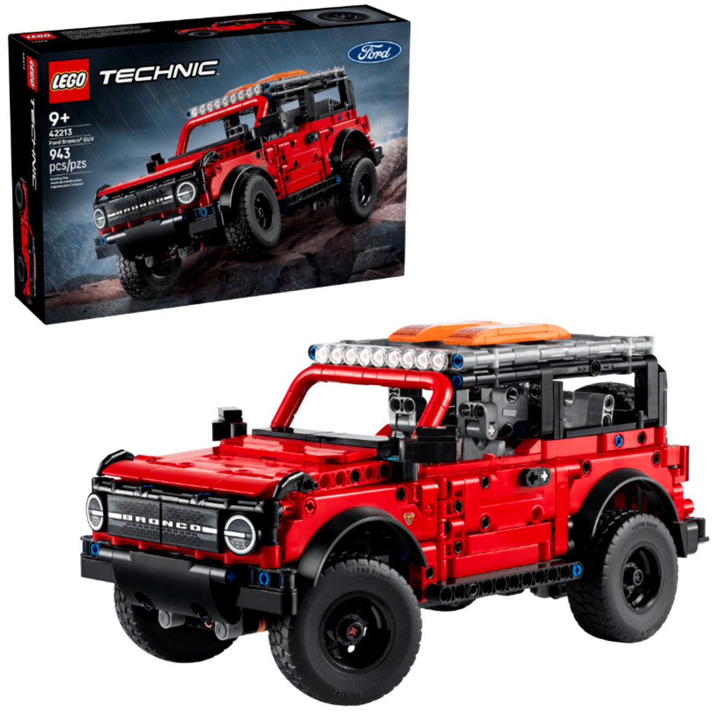 LEGO Technic Ford Bronco SUV Building Set, 943 Pieces, Red and Black