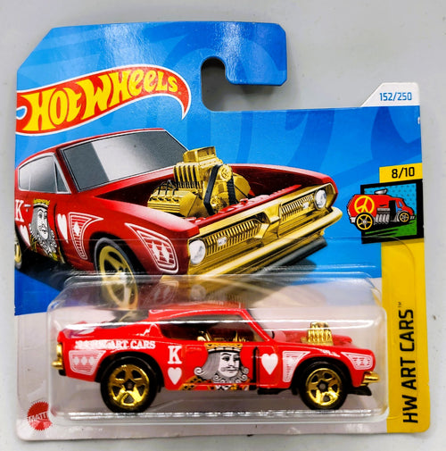 2024 HOT WHEELS KING KUDA HW ART CARS 8/10 RED SHORT CARD New on Blister !!