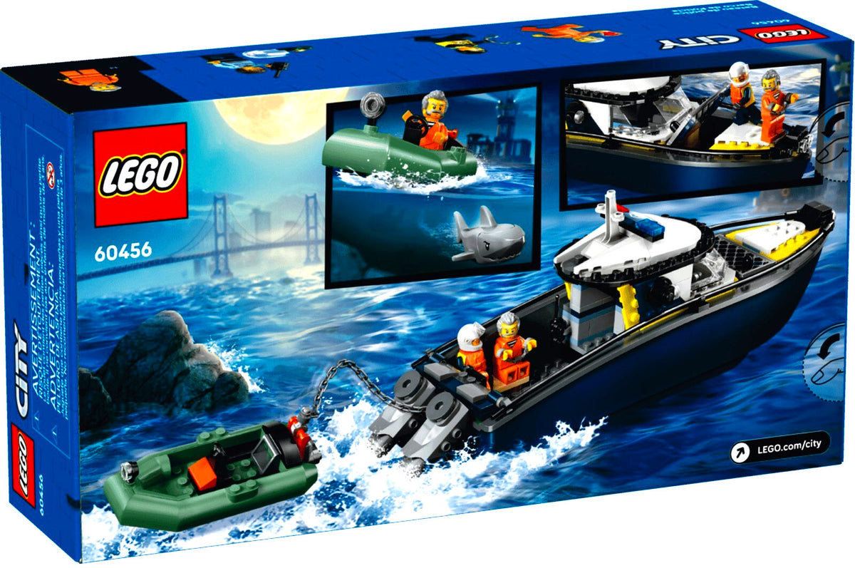LEGO 60456 City Police Boat Chase Set - New Sealed - Floating Boats - Shark incl