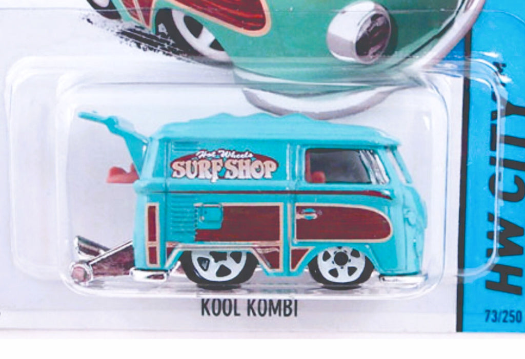 1/64 HOT WHEELS VOLKSWAGEN KOOL KOMBI! HW CITY!  NIP  TEAL SURF SHOP WOODIE VW
