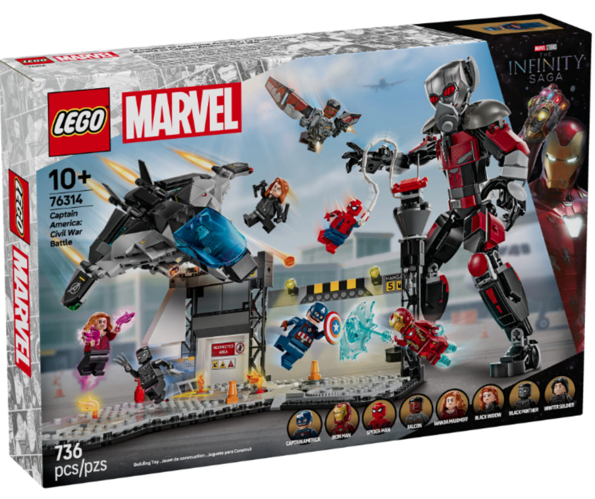 LEGO Marvel Captain America Civil War Action Battle 76314 Avengers Toy Set New