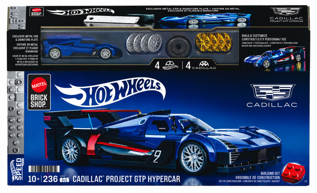 Mattel Brick Shop Hot Wheels Cadillac Project GTP Hypercar Building Set NEW