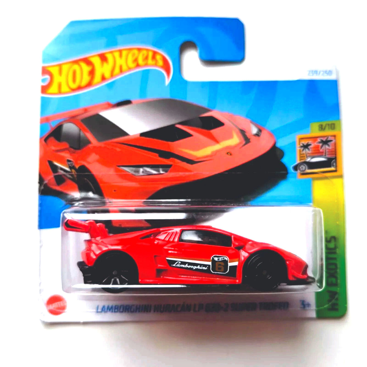 Hot Wheel SHORT CARD 2024 EXOTICS LAMBORGHINI HURACAN LP 620-2 SUPER TROFEO RED