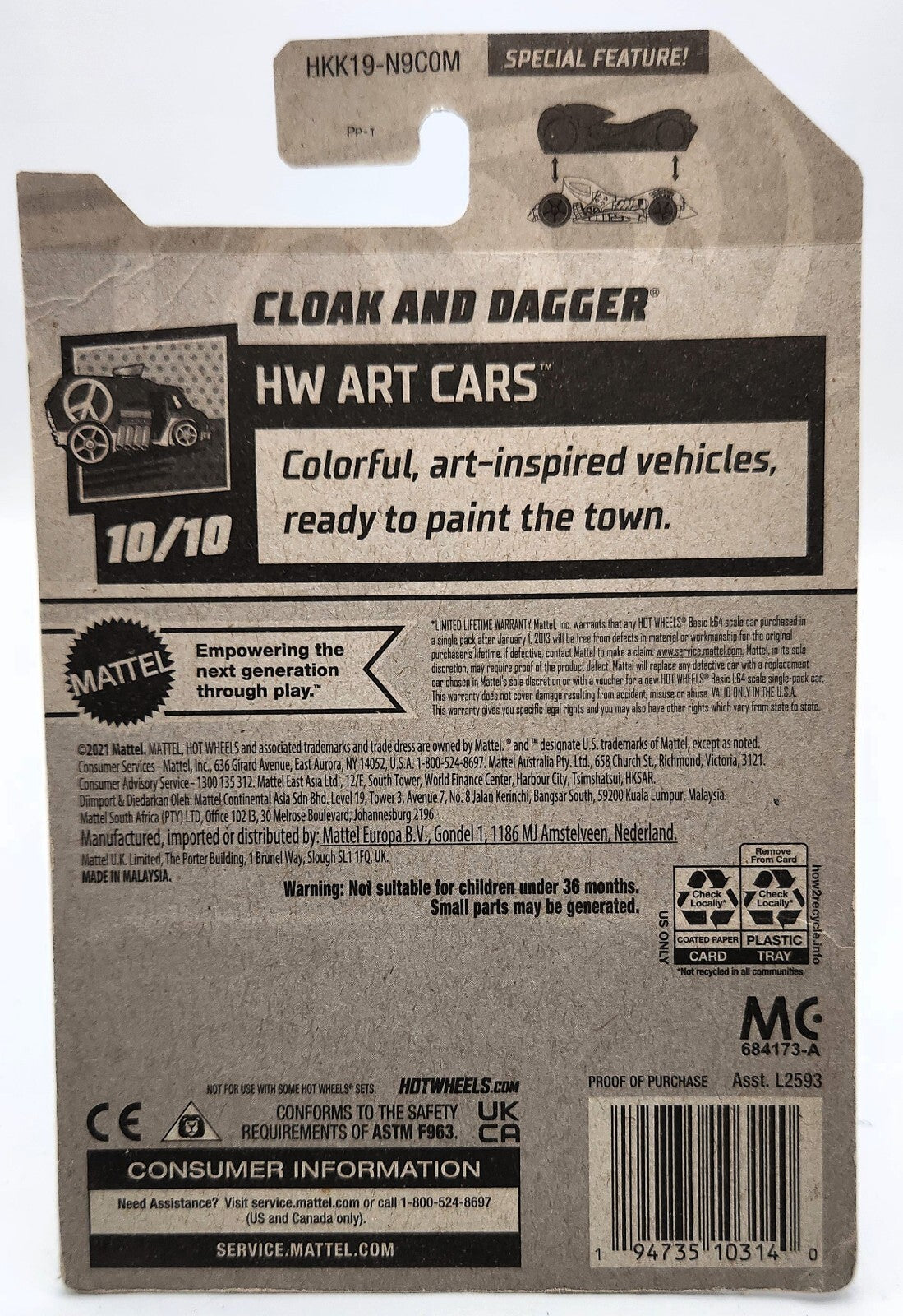 Hot Wheels Cloak and Dagger NEW IN PACKAGE