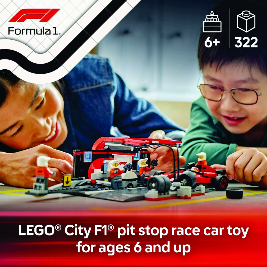 LEGO CITY: F1 Pit Stop & Pit Crew with Ferrari Car (60443) NEW IN BOX