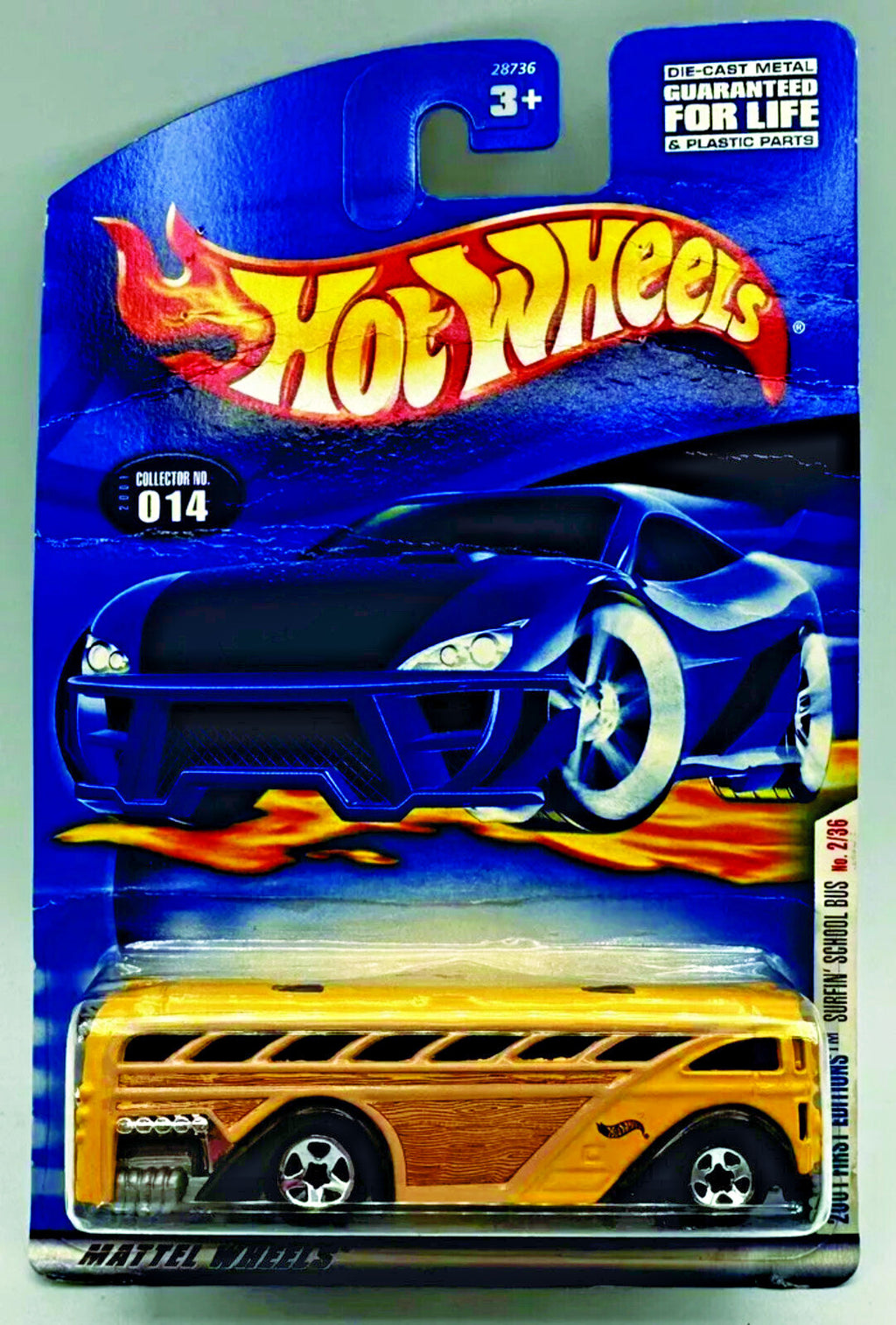 Hot Wheels Surfin School Bus YELLOW