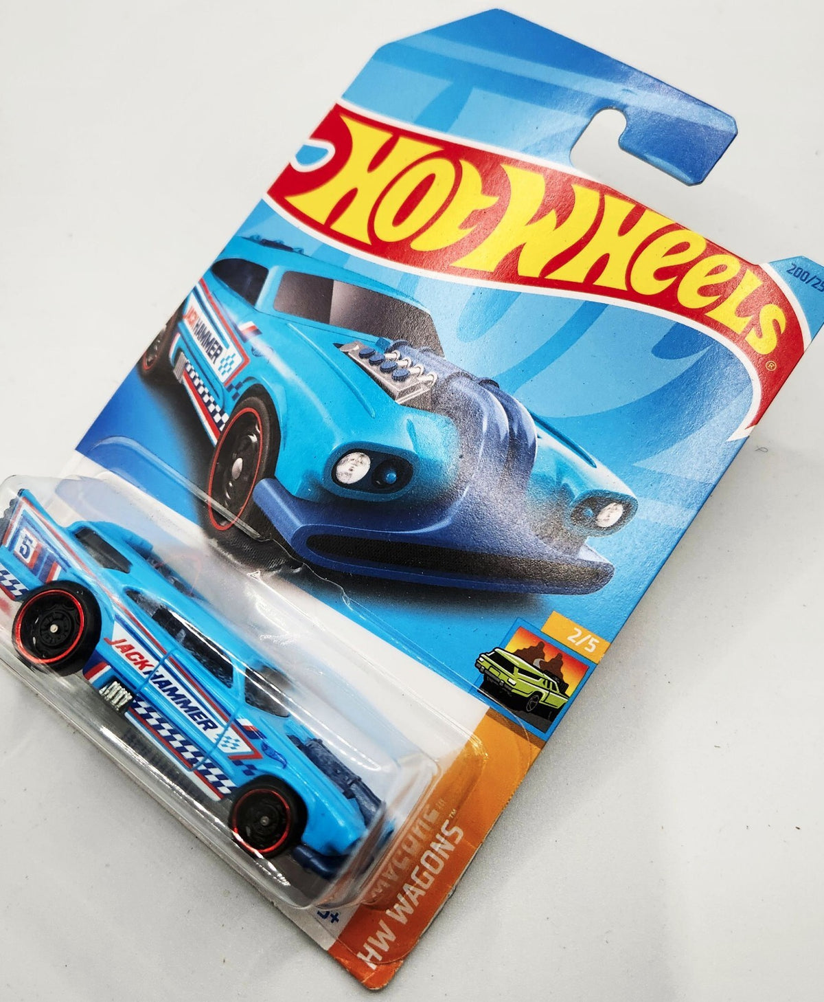 HOT WHEELS HW WAGONS SERIES JACK HAMMER IN BLUE New On Blister Card !!