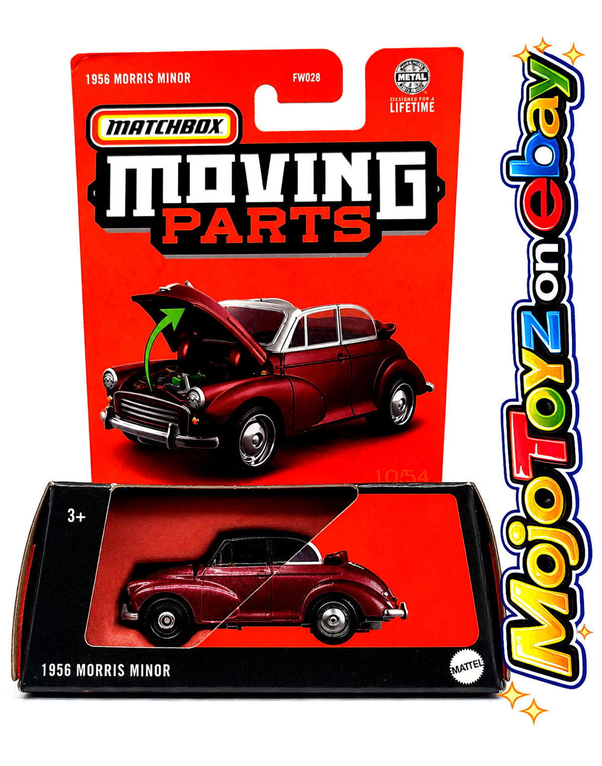 2025 Matchbox 1956 Morris Minor #10 Orange - MOVING PARTS NEW AND SEALED