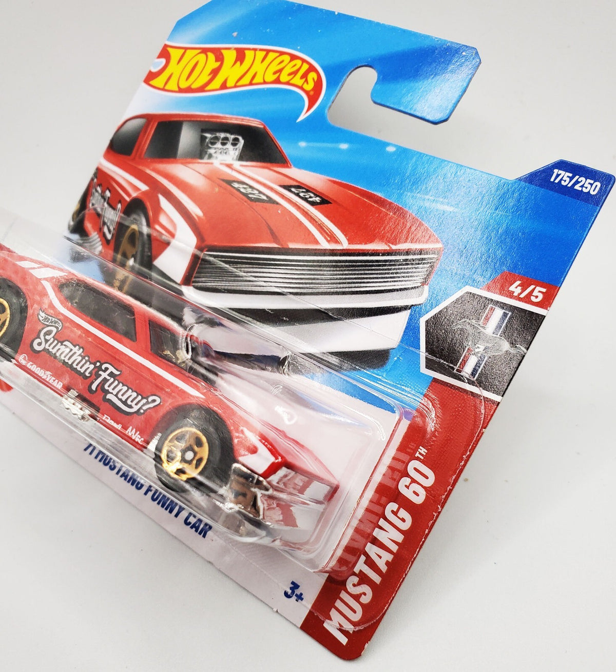 Hot Wheels H Case Mustang 60th  71 Mustang Funny Car -SHORT CARD New on Blister