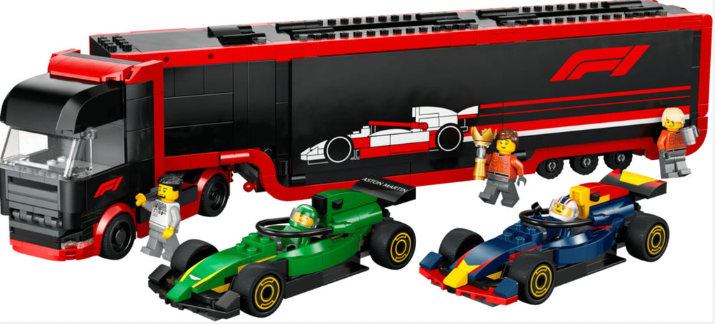LEGO CITY: F1 Truck with Rb20 & Amr24 F1 Cars  #60445  New in sealed box.