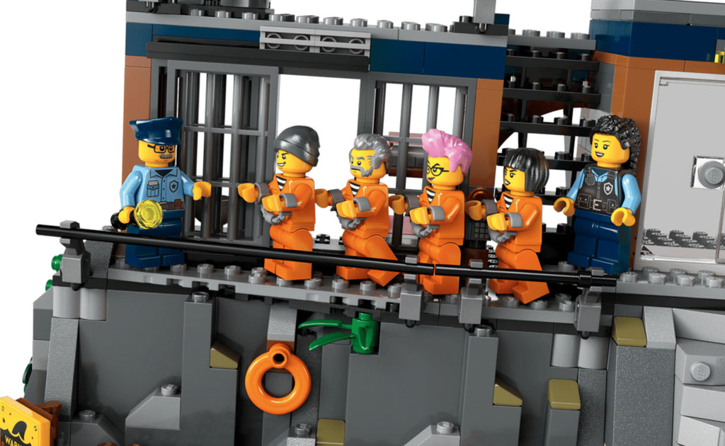 60419 POLICE PRISON ISLAND Lego City Town Legos set Helicopter Boat Shark NEW