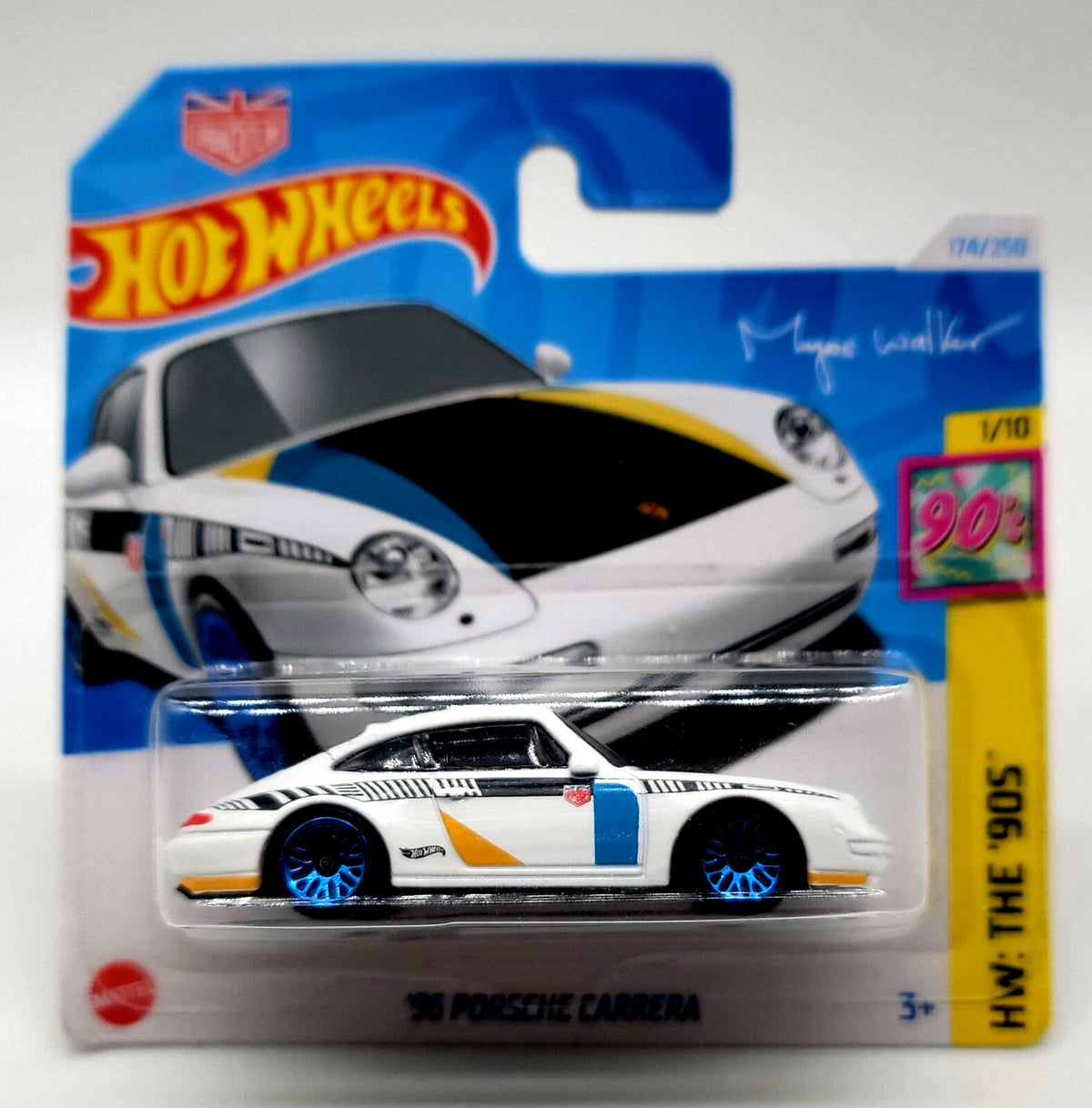 Hot Wheels #174 The 90s' Series #1 '96 Porsche Carrera Short Card White