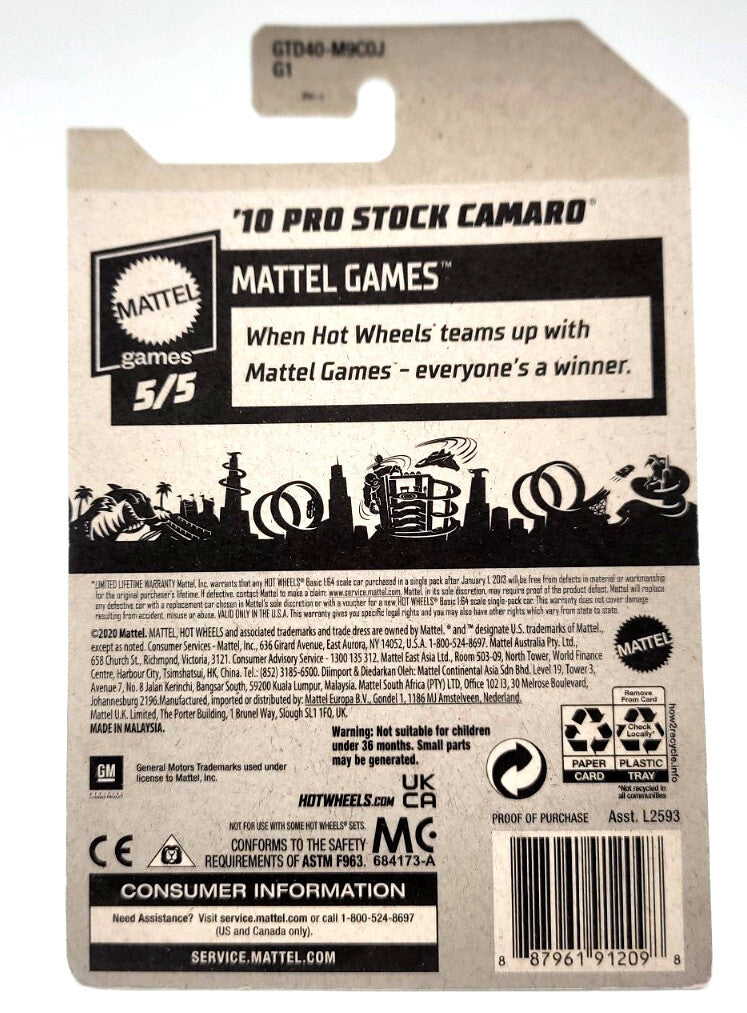 '10 Pro Stock Camaro Pictionary 149/250 Hot Wheels 2021 GRY72 Mattel Games 5/5