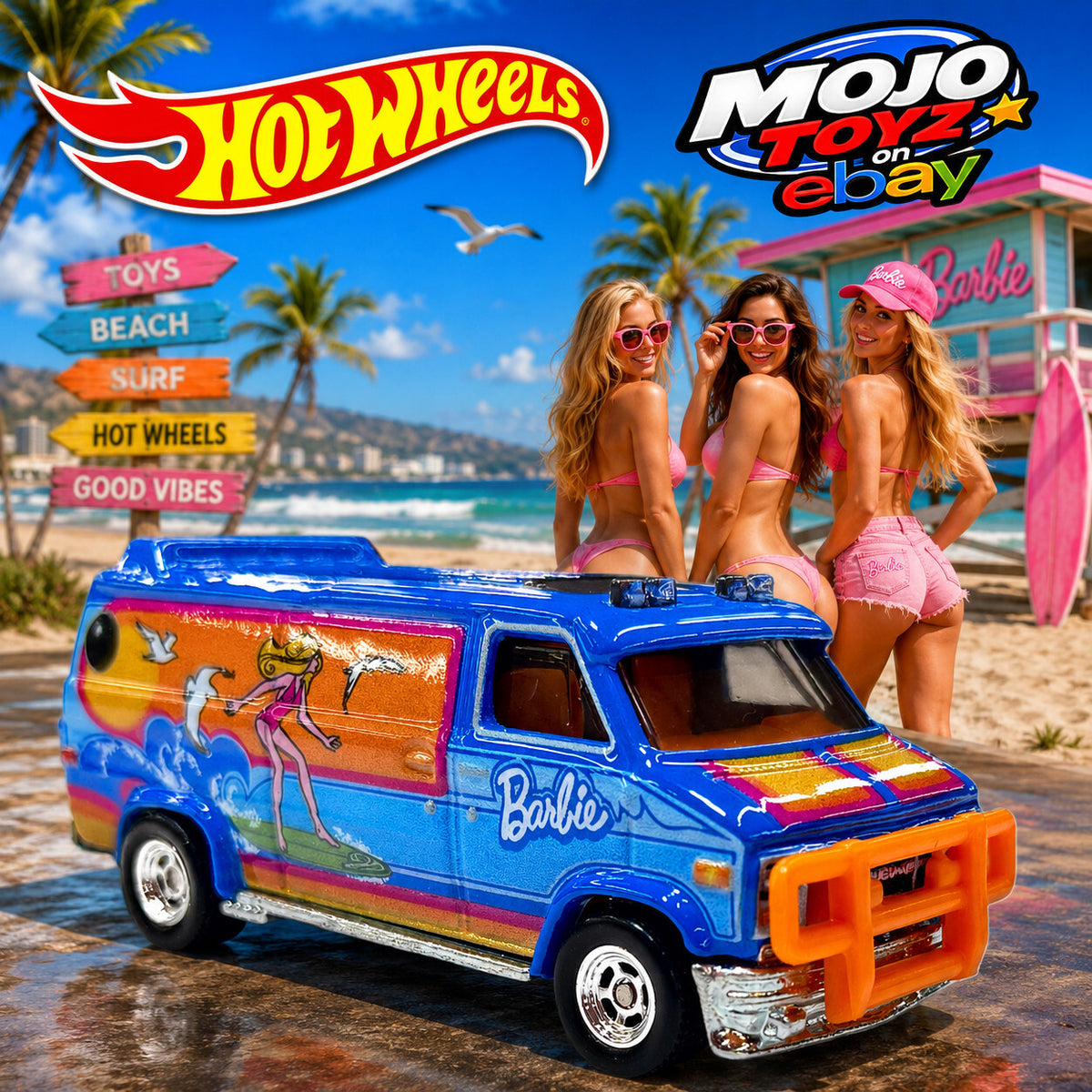 Hot Wheels 2026 Pop Culture GMC Van Barbie 1:64 Diecast