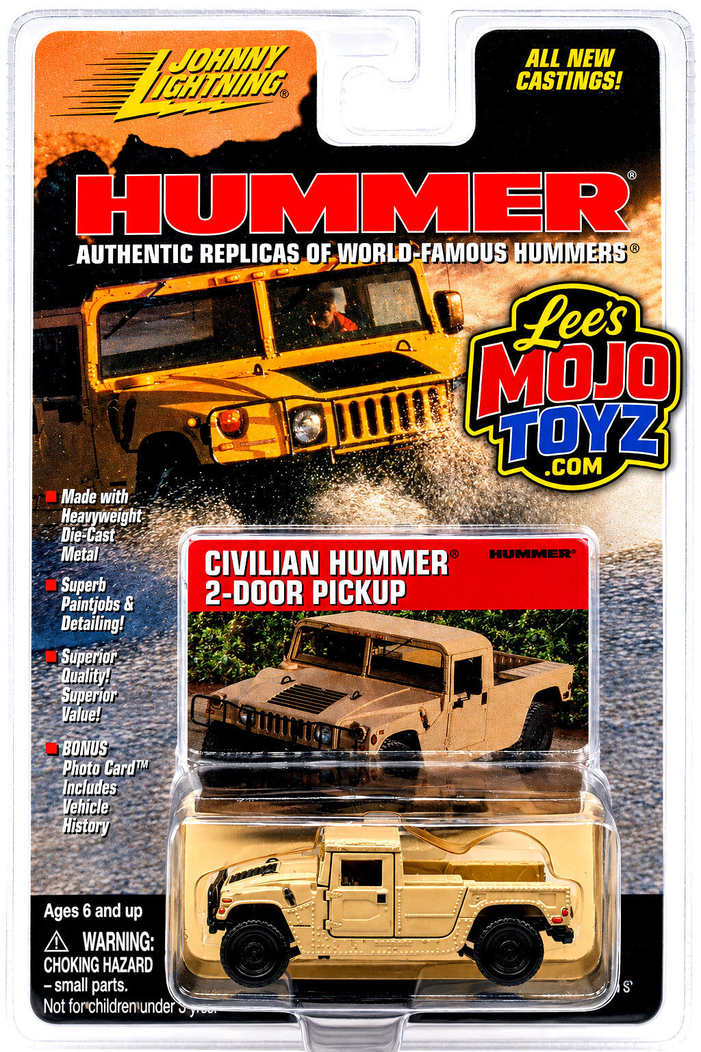 Johnny Lightning White Lightning Hummer Civilian Hummer 2 Door Pickup NEW !!!
