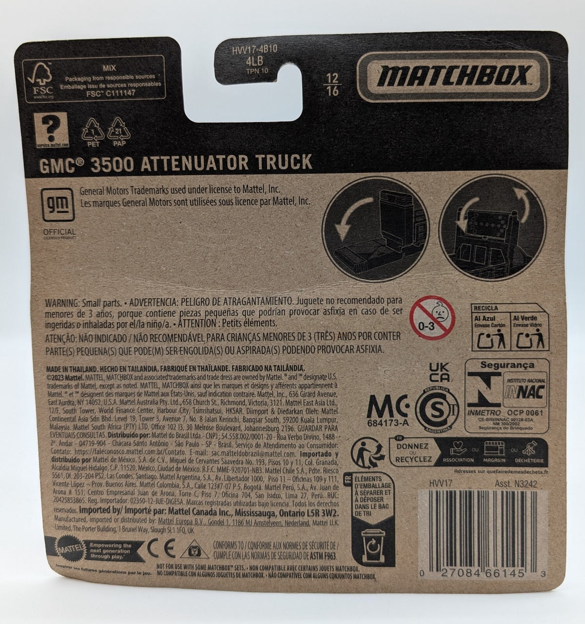 Matchbox Working Rigs Metal Vehicle - GMC 3500 ATTENUATOR TRUCK  NEW !!!