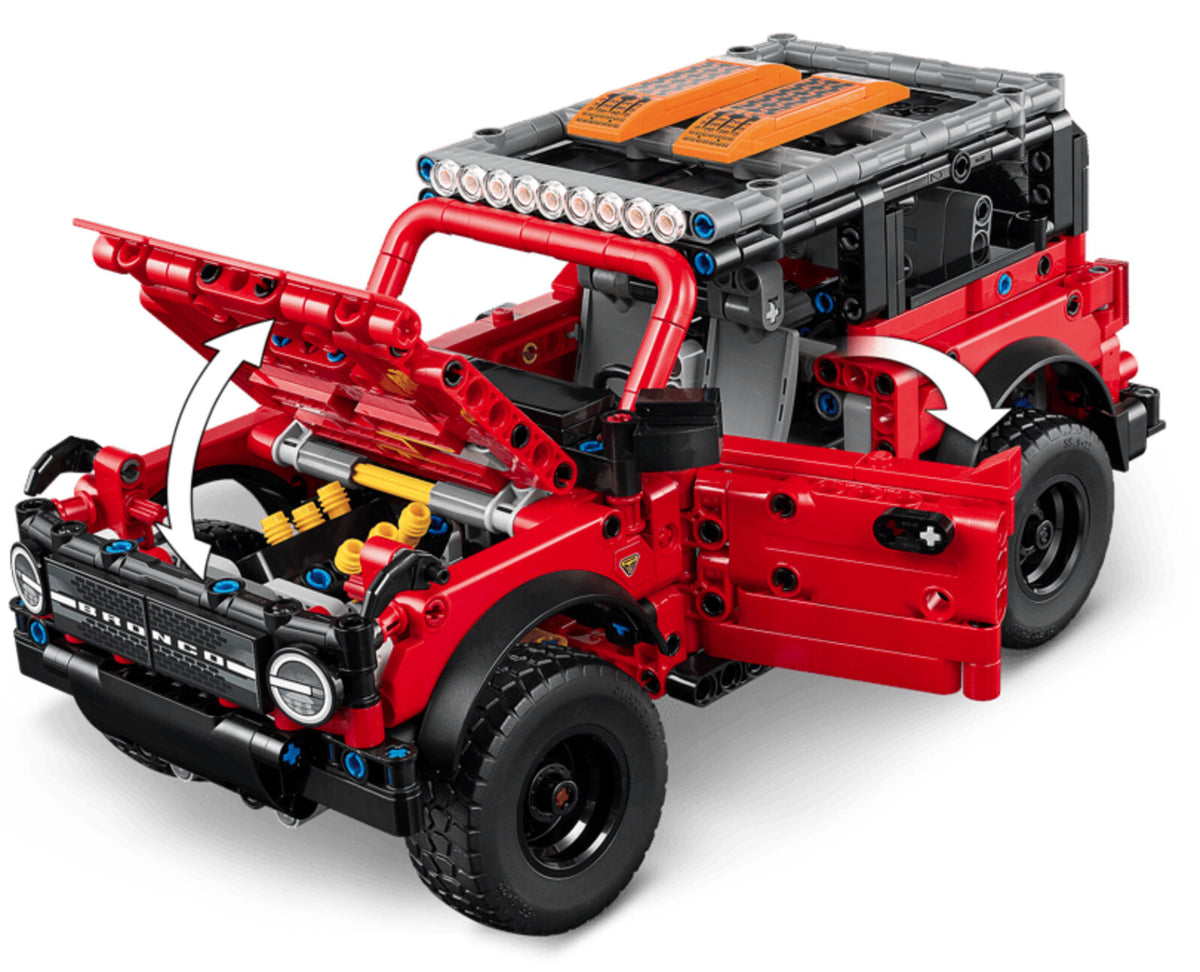 LEGO Technic Ford Bronco SUV Building Set, 943 Pieces, Red and Black
