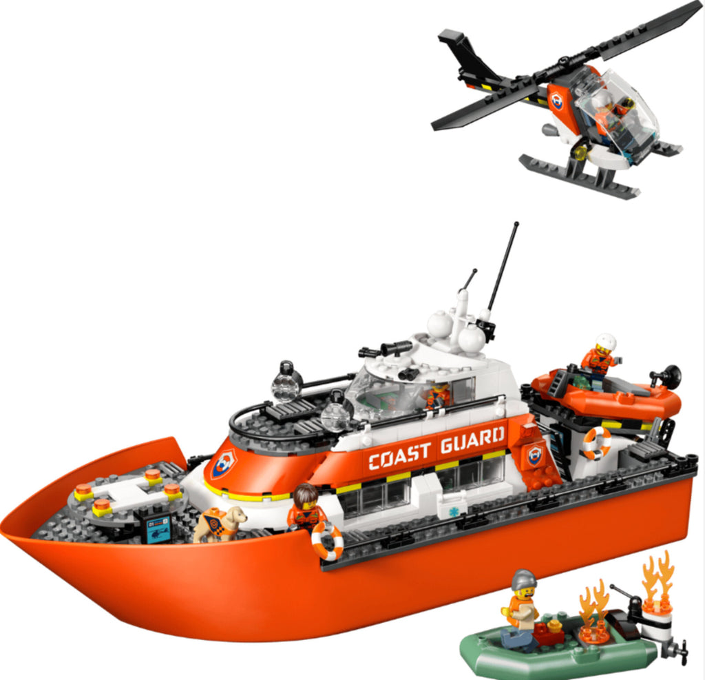 LEGO City 60504 Coast Guard Rescue Boat & Helicopter Official Set