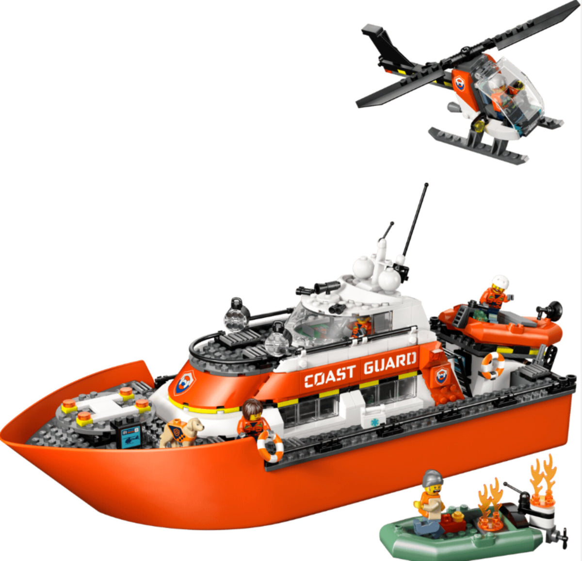 LEGO City 60504 Coast Guard Rescue Boat & Helicopter Official Set