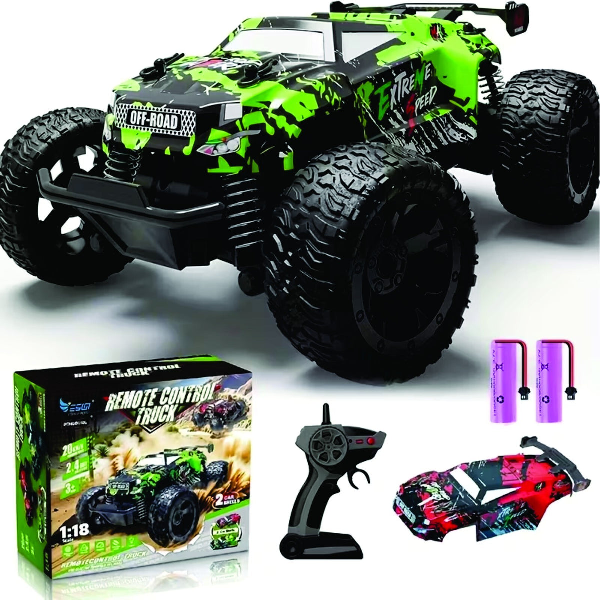 Storm Extreme 2.4GHz Dual-Drive Off Road All-Terrain RC / With Extra Red Body !!