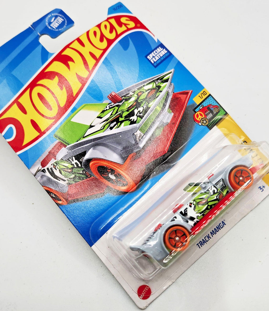 2023 Hot Wheels Track Manga Gray Red HW Art Cars New on Non-Perdect Blister