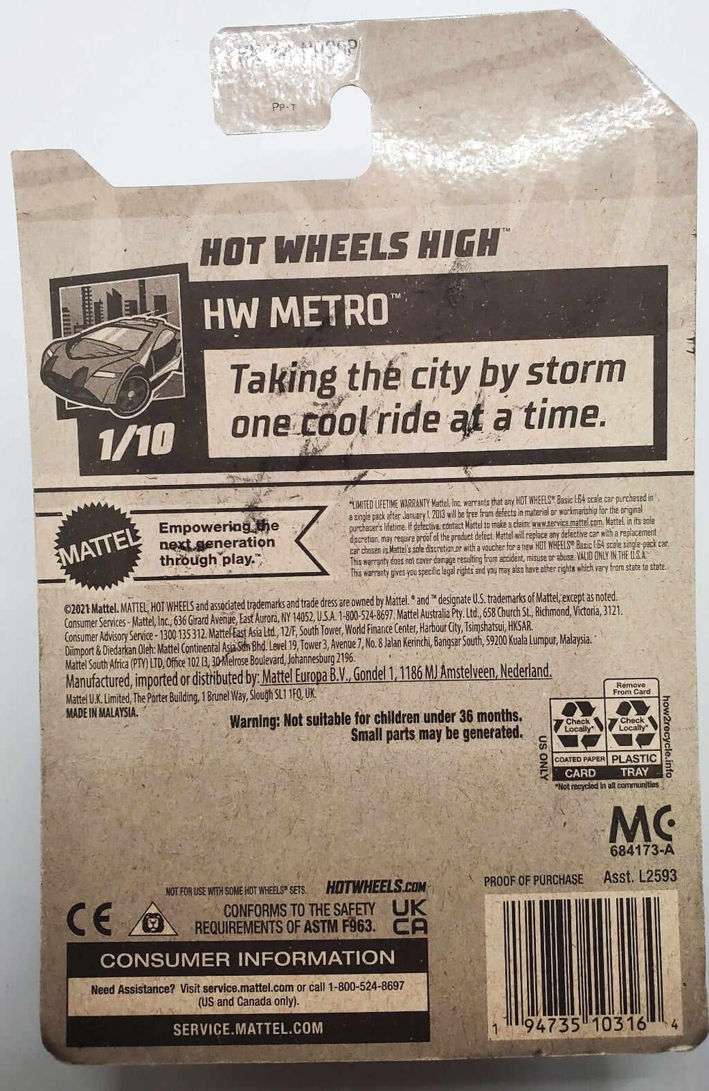 Hot Wheels High Track Bus YELLOW  New on Blister Card