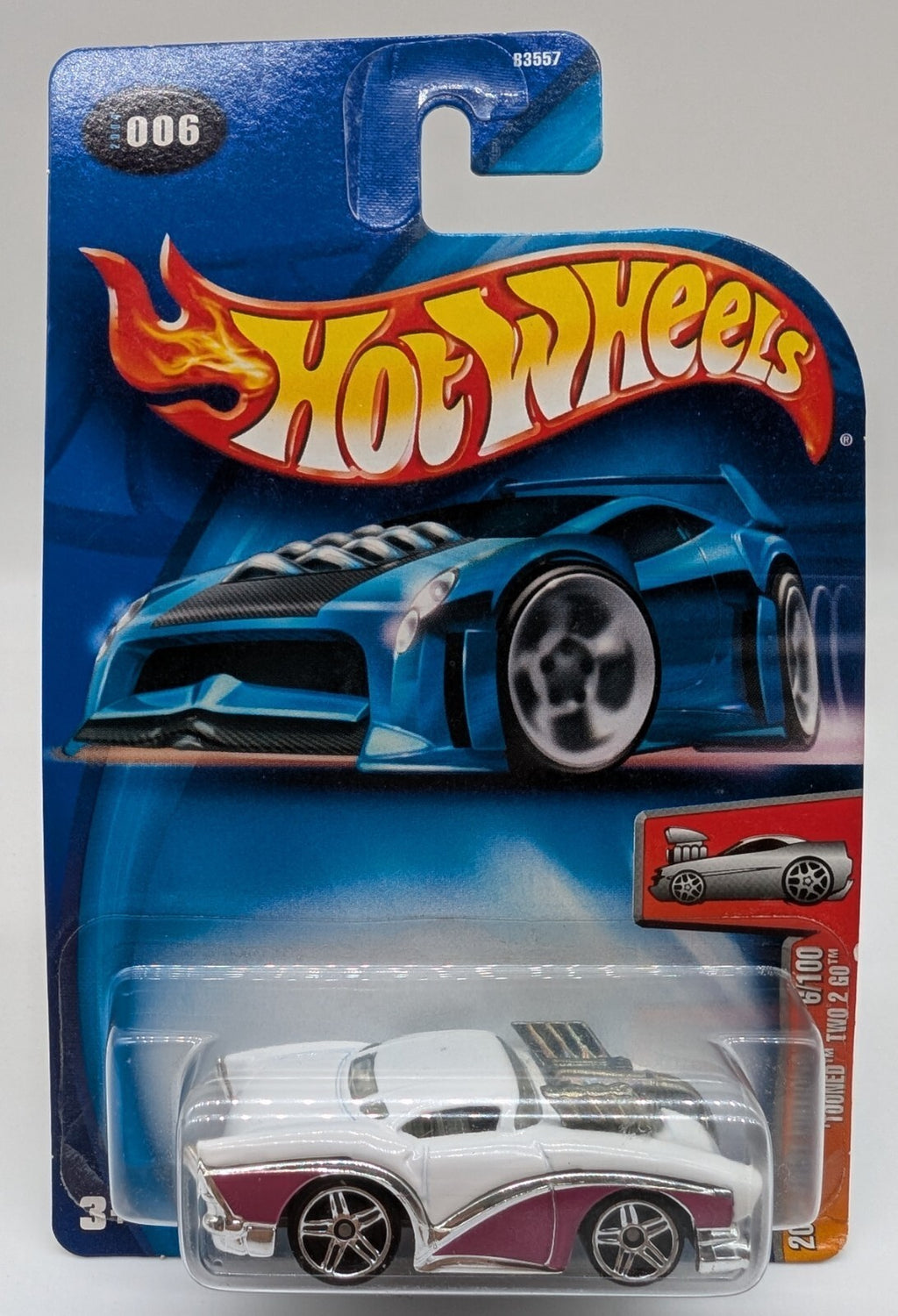 Hot Wheels 2004 First Editions 6/100 'Tooned Two 2 Go 2004 #006 White/Purple
