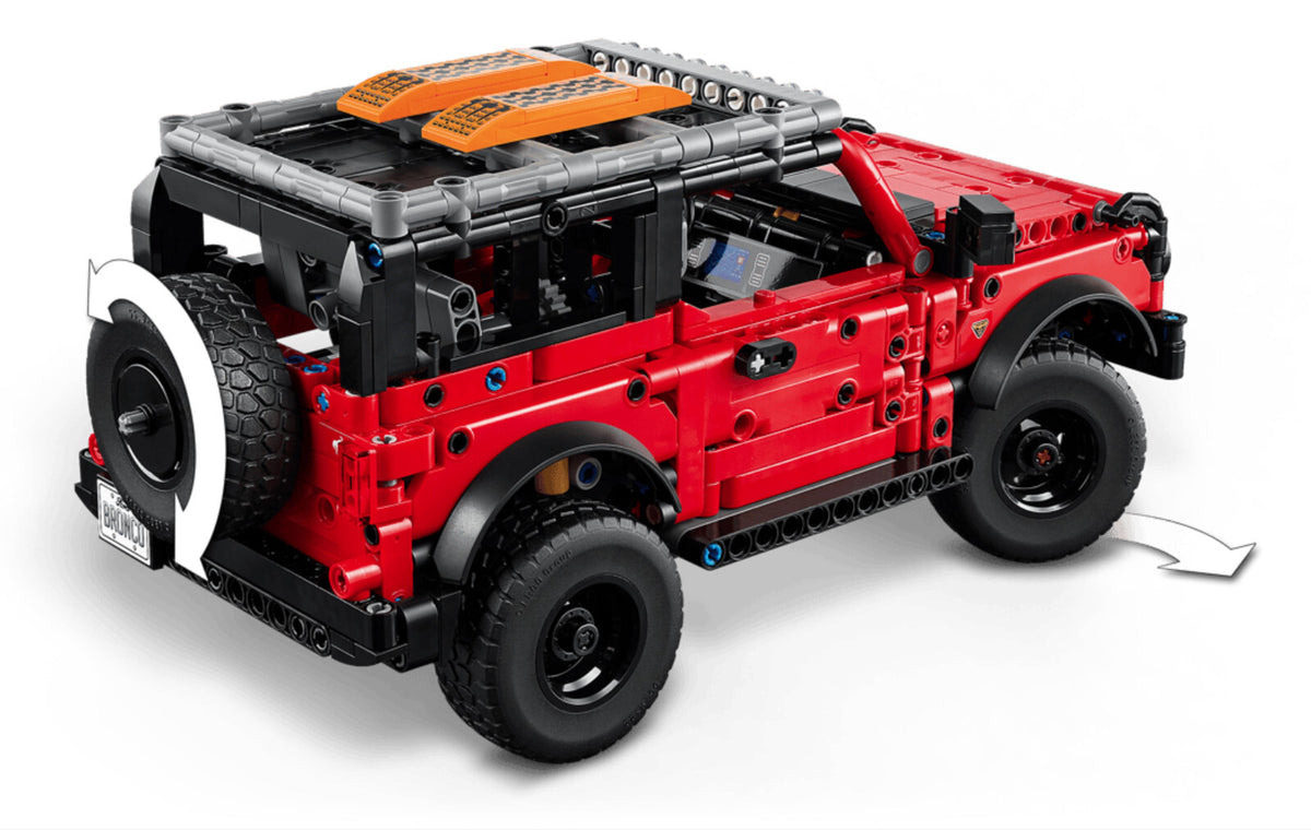 LEGO Technic Ford Bronco SUV Building Set, 943 Pieces, Red and Black