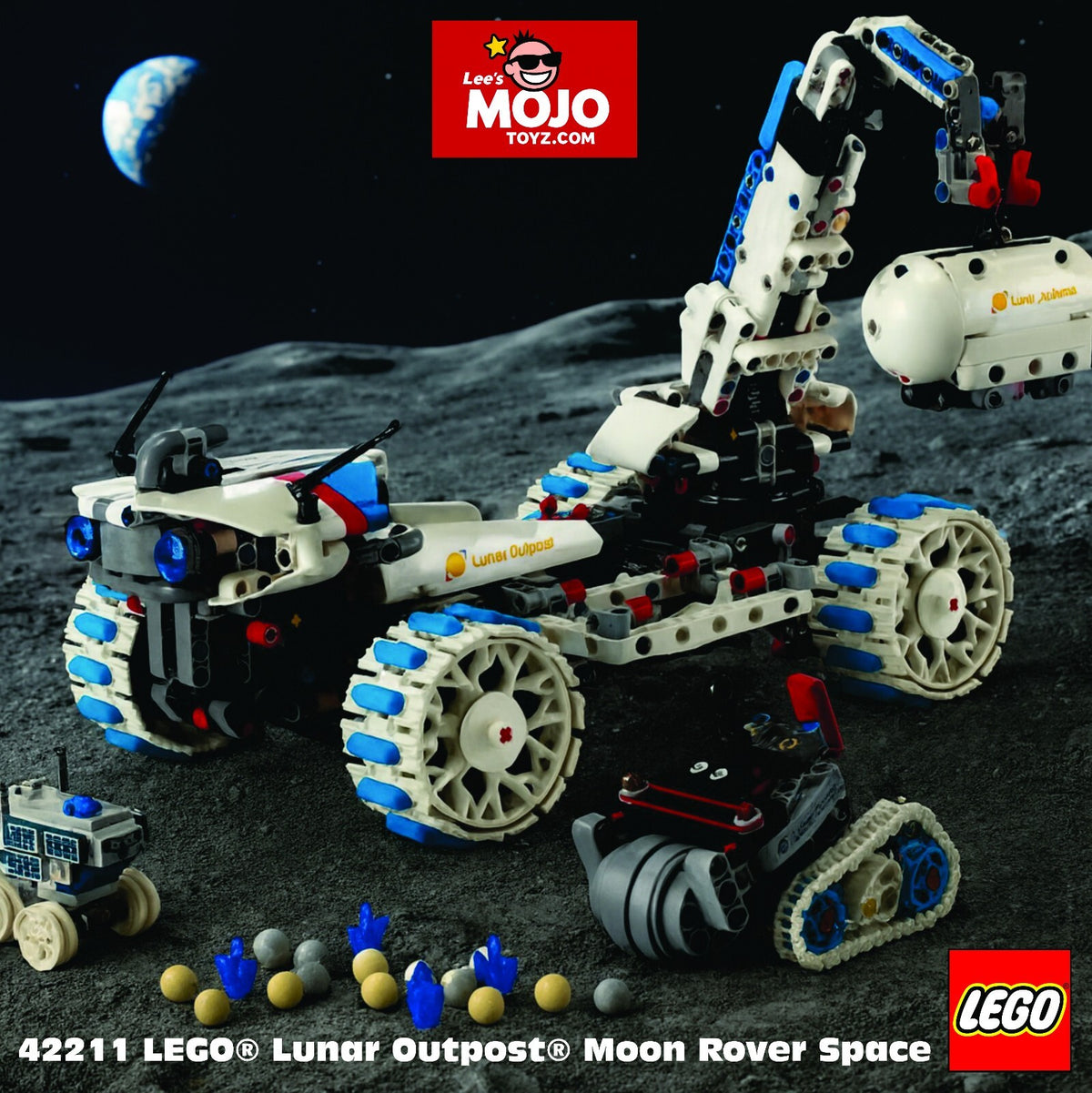 LEGO® Technic™ Lunar Outpost® Moon Rover Space Vehicle 42211 [New Toy] Brick