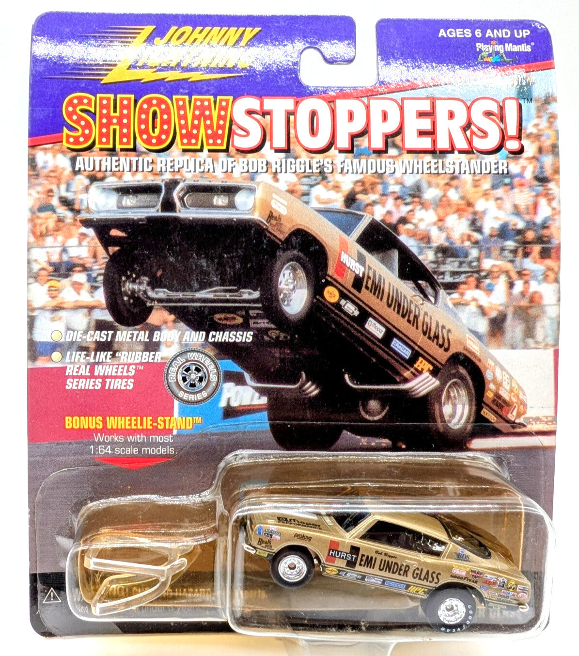 1998 Johnny Lightning SHOW STOPPERS Bob Riggle’s Hemi Under Glass 1:64