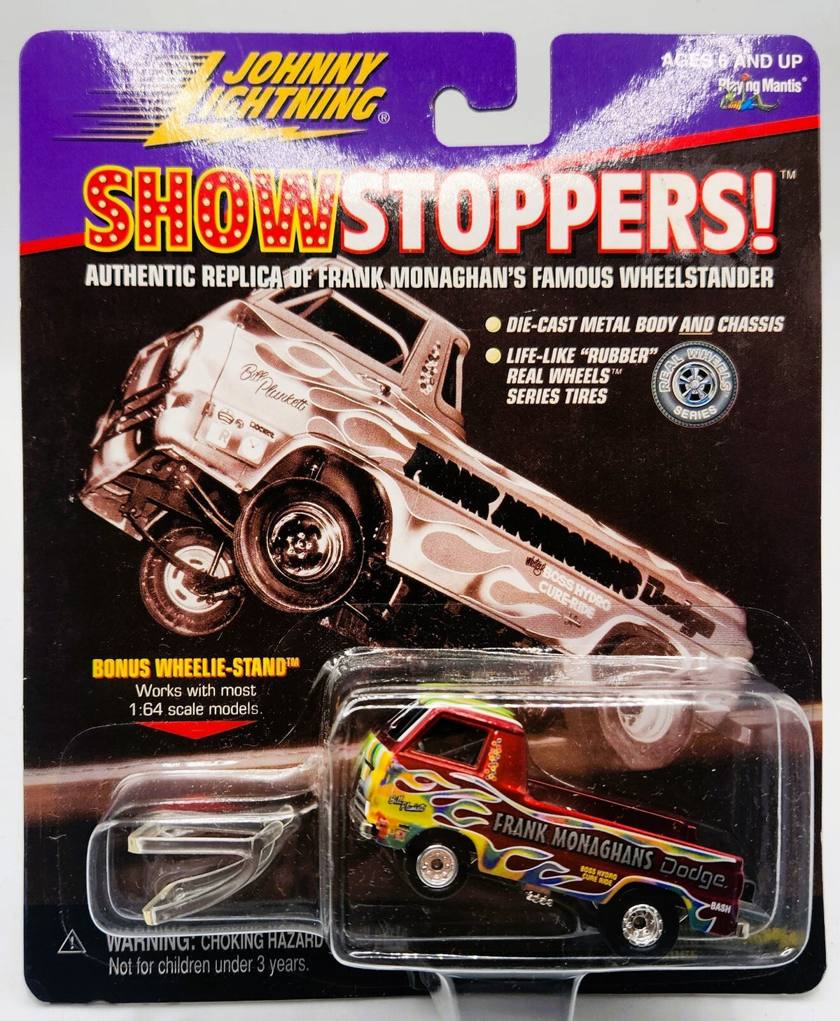 Johnny Lightnng Show Stopper Frank Monaghan's Dodge Wheelstander NEW ON BLISTER
