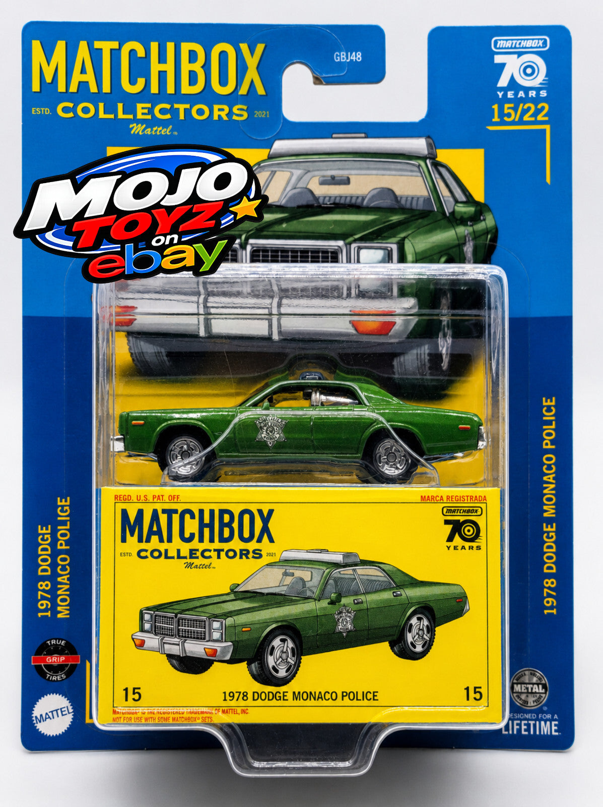 Matchbox Collectors - 1978 Dodge Monaco Police Car - NEW ON SEALED BLISTER