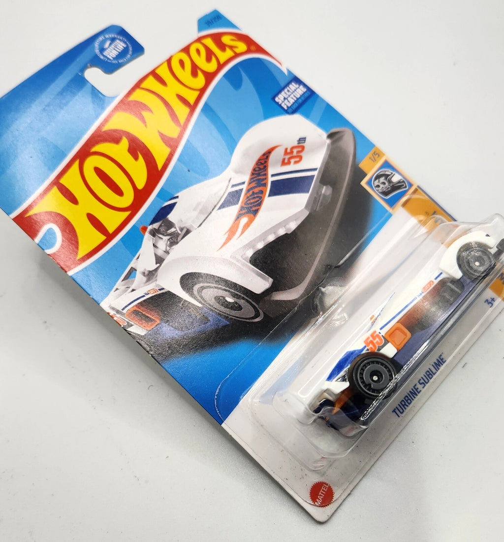 Hot Wheels Turbine Sublime White HW 55 Race Team 2023 NEW IN PACKAGE
