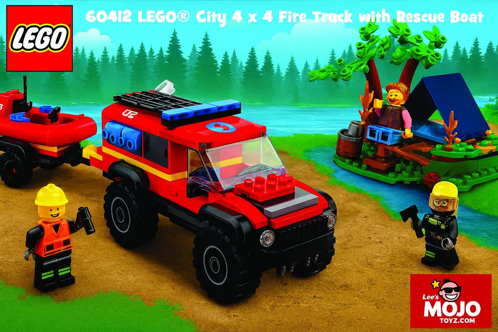 LEGO® CITY: 4x4 Fire Truck with Rescue Boat (60412) NEW IN BOX