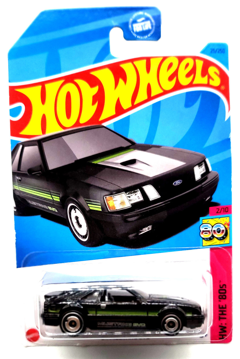 Hot Wheels '84 Mustang SVO Green / Black HW The '80s